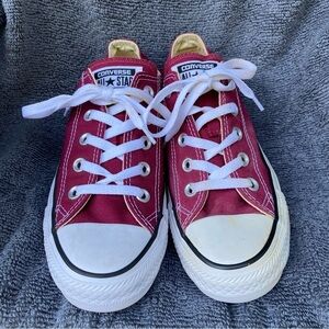 Converse Shoes Unisex Mens Size 4‎ Women’s Size 8 Burgundy Lace Up All Sneakers